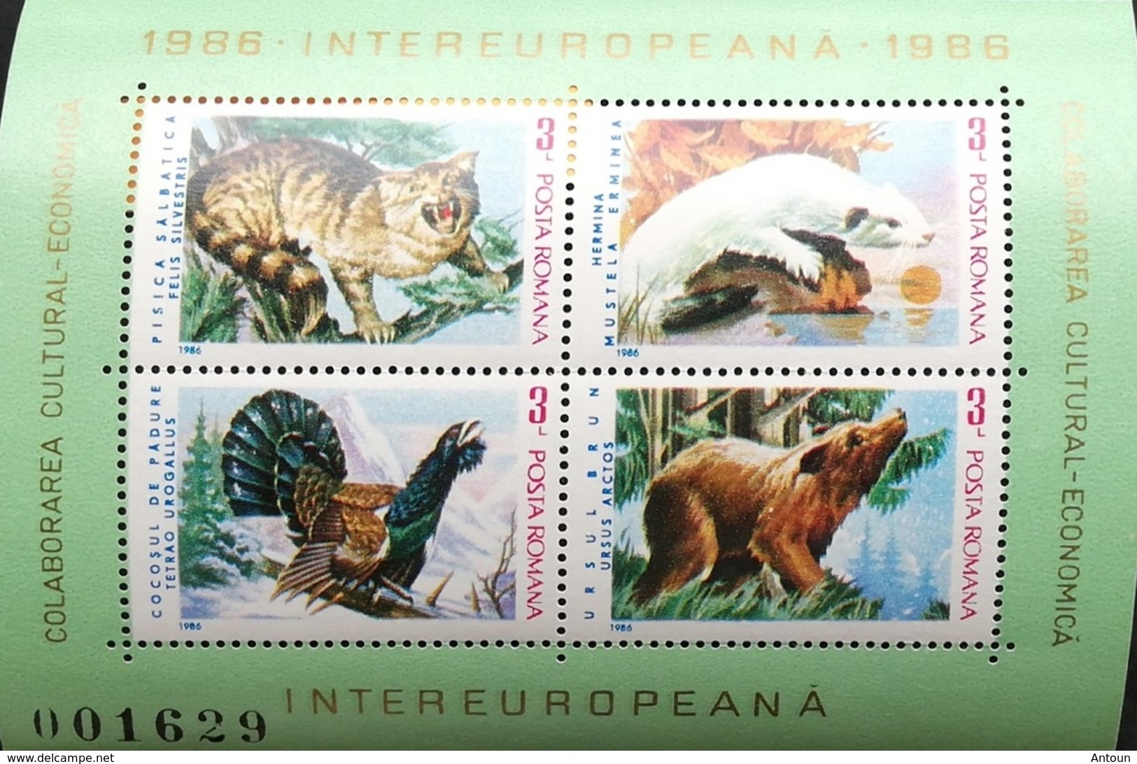 Romania   1986 Intereuropa S/S - Unused Stamps