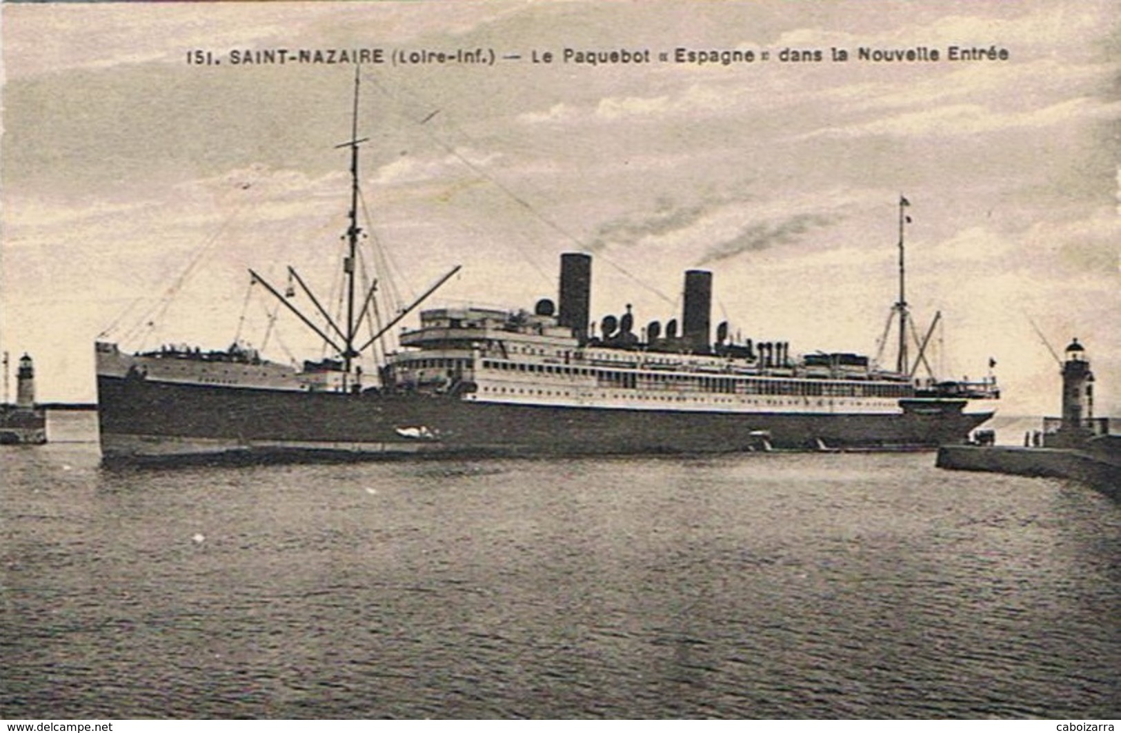 Paquebot Piroscafo Passenger Ship Espagne In Saint-Nazaire. French Line. CGT. - Paquebote