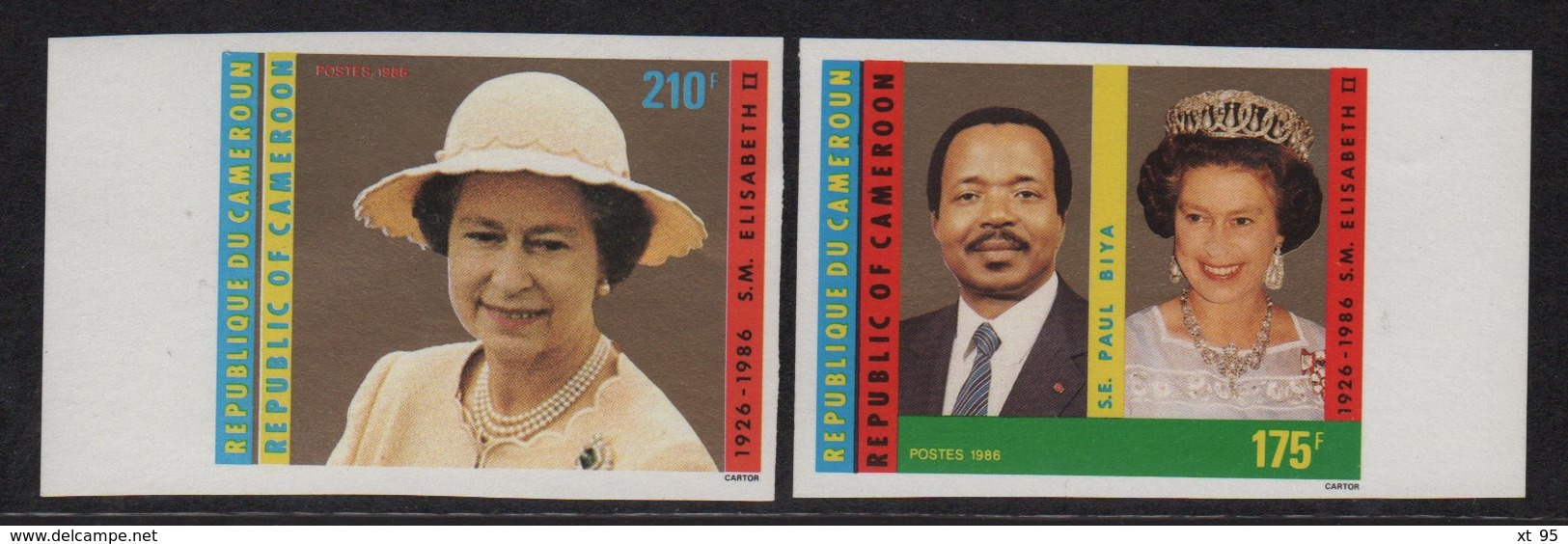 Cameroun - N°795 + N°796 Non Denteles ** - Elisabeth II - Cameroon (1960-...)