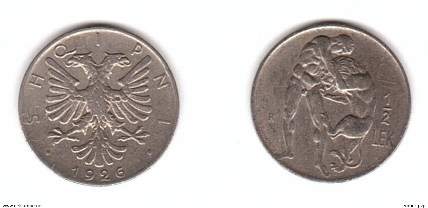 Albania - 1/2 Lek 1926 XF Lemberg-Zp - Albanie