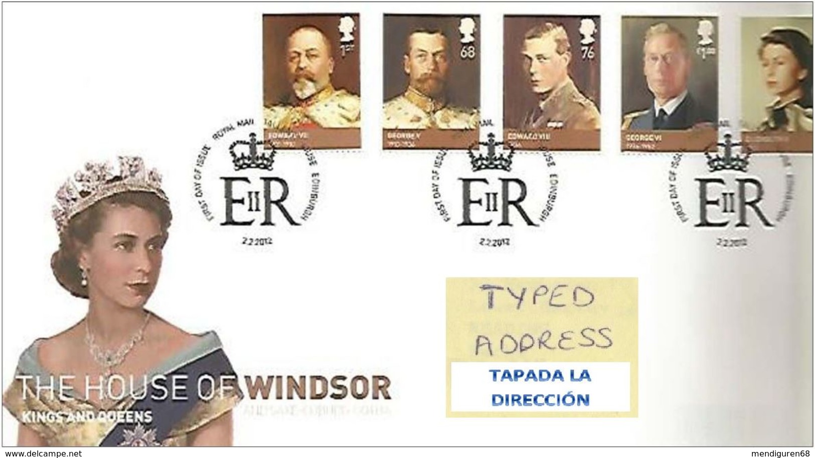 GROSSBRITANNIEN GRANDE BRETAGNE GB 2012 WINDSOR DINASTY SET OF 5V FDC SG 3265-69 SC 2990-94 MI 3195-99 YV 3589-93 - 2011-2020 Ediciones Decimales