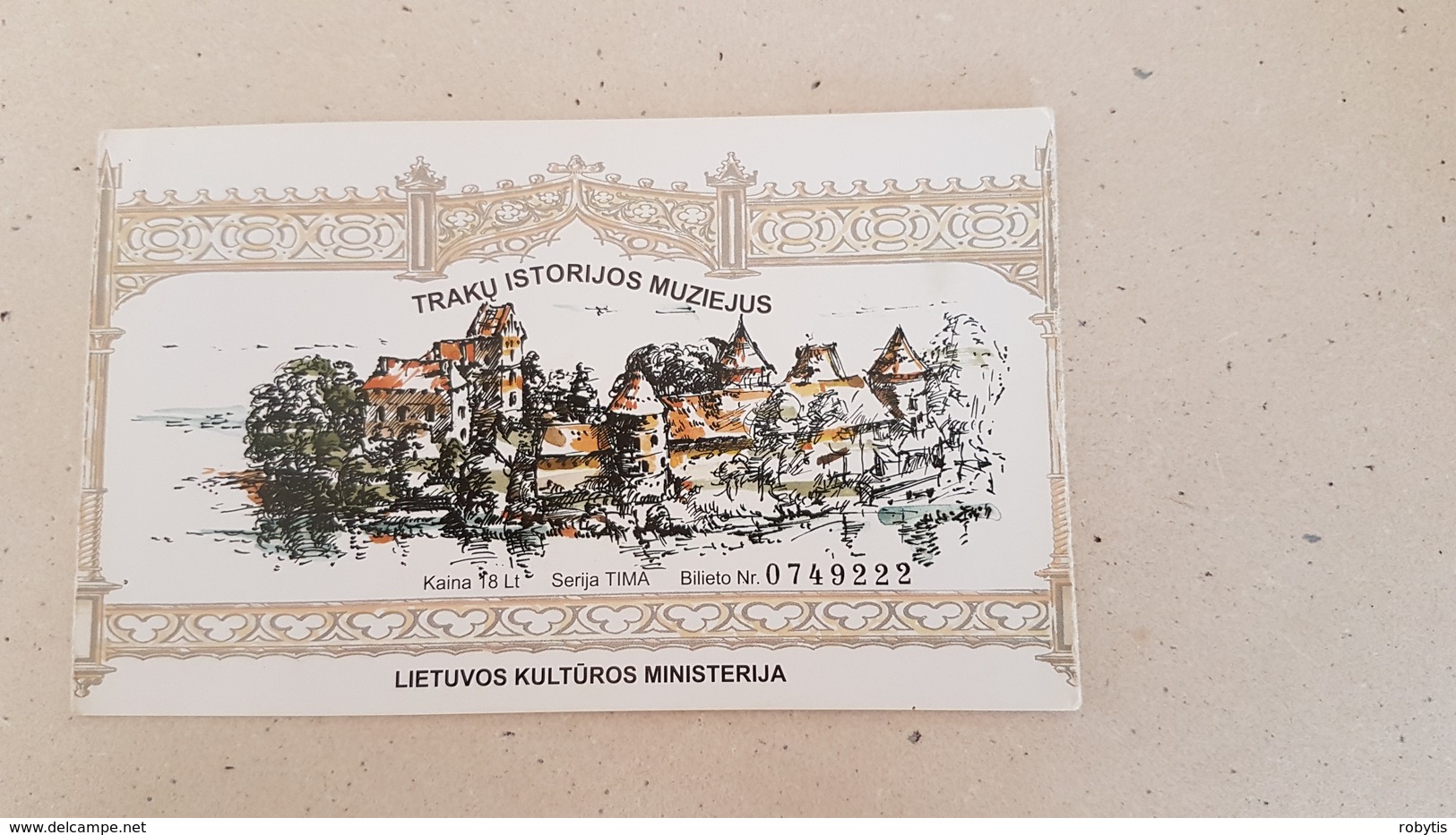 Lithuania Trakai Castle Museum  Ticket - Tickets - Entradas