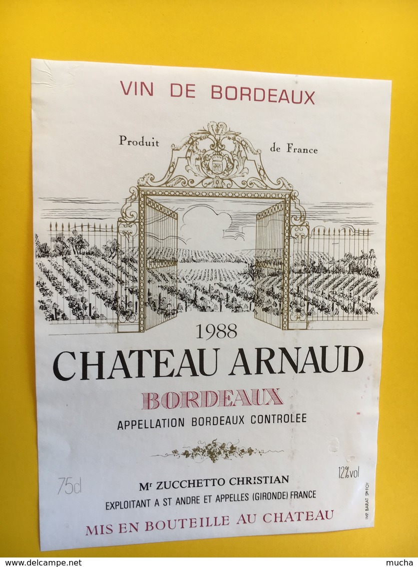 8810 - Bordeaux Lot de 37 étiquettes