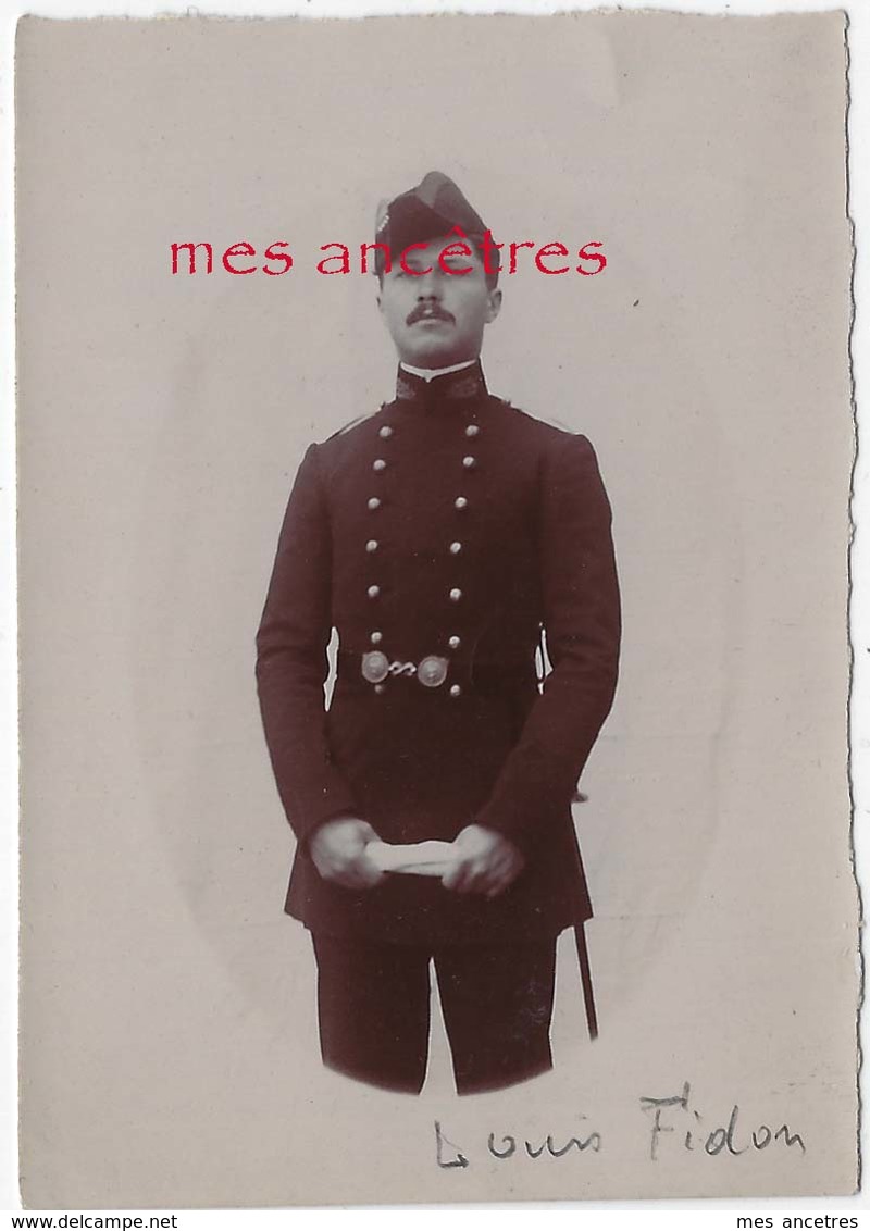 Louis FIDON élève à L'école De Santé Militaire à Lyon-petite Photo Albuminée 6,4 X 9,1cm-famille Savin - Guerre, Militaire