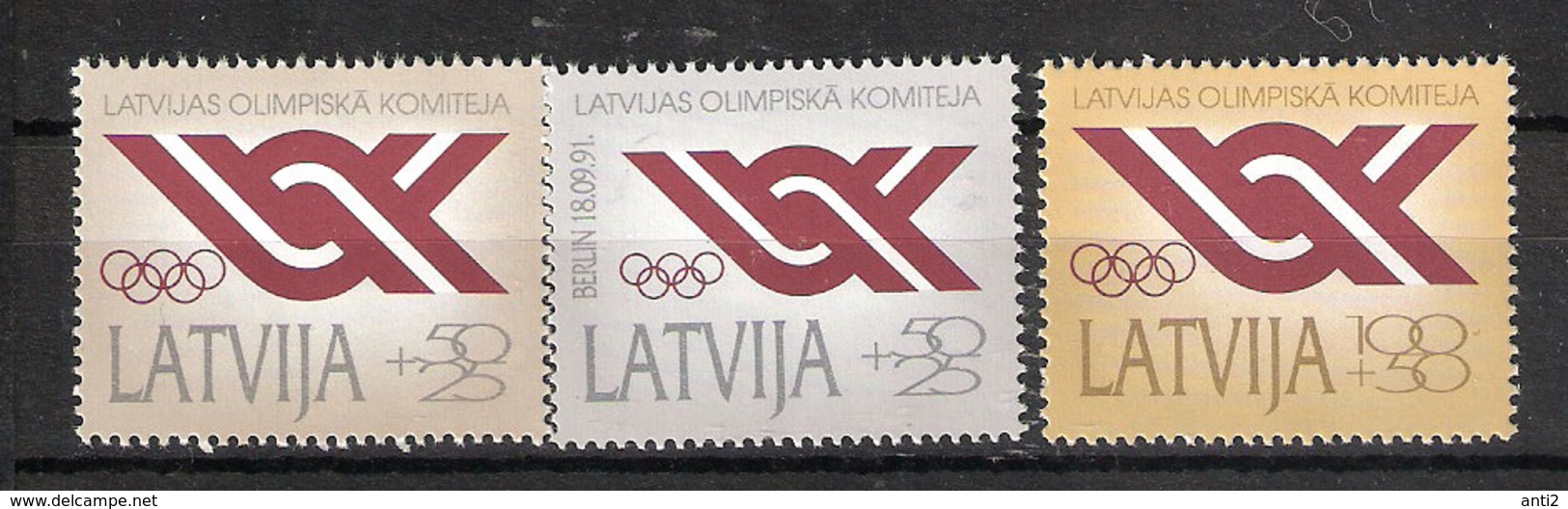 Latvia 1992 National Olympic Committees Mi 323-325, MNH(**) - Lettonia