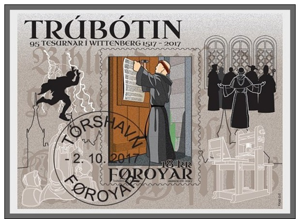 H01 Faroe Islands 2017 Martin Luther Reformation CTO MNH Postfrisch - Estonia