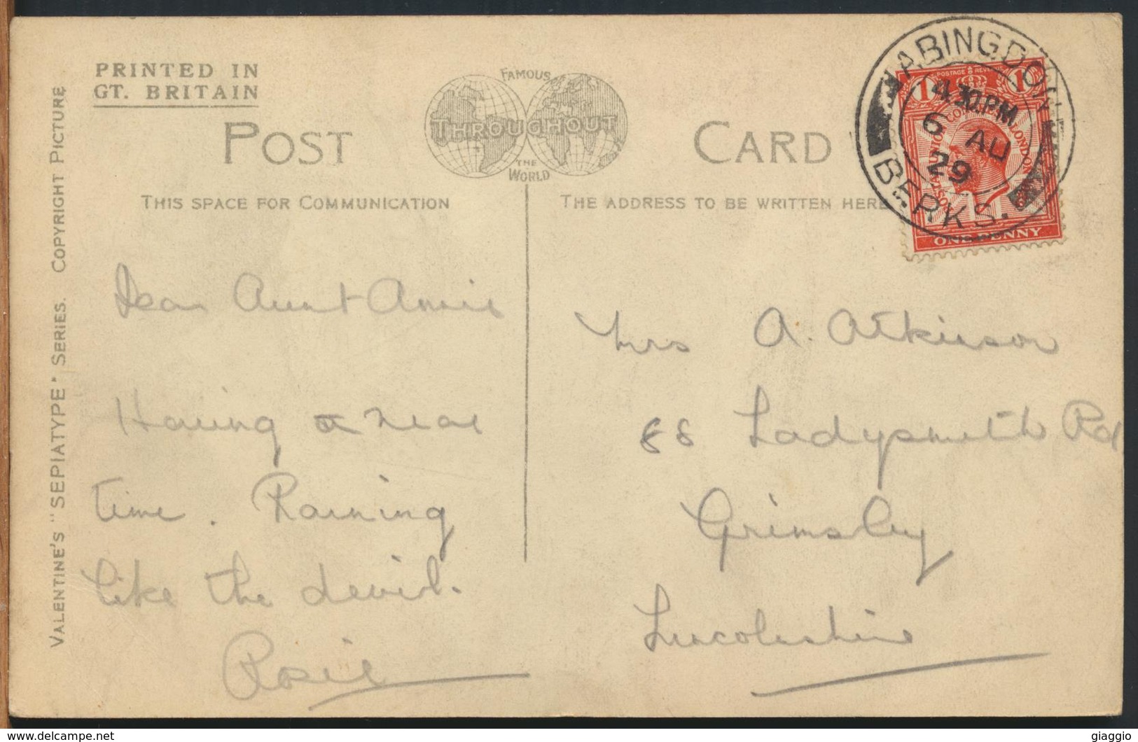 °°° 11666 - UK - THE BRIDGE , ABINGDON - 1929 With Stamps °°° - Altri & Non Classificati