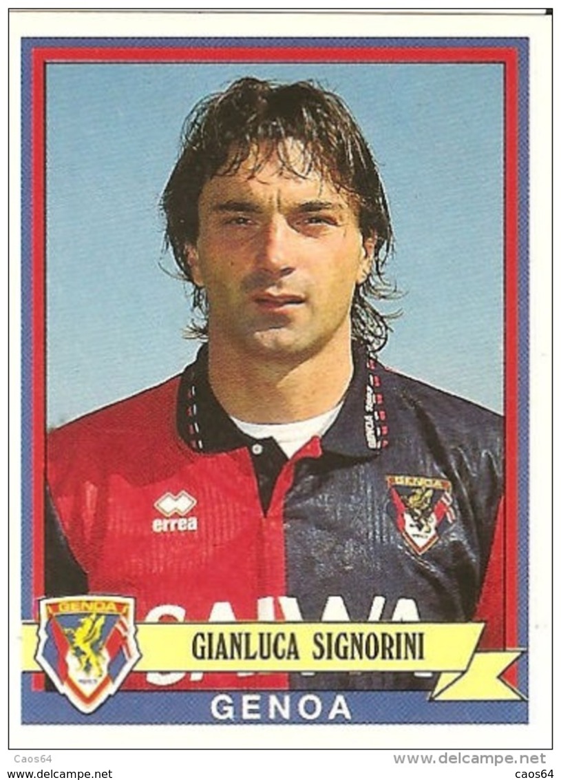 CALCIATORI PANINI 1992-93 N. 149 CON VELINA NEW SIGNORINI GENOA - Edizione Italiana