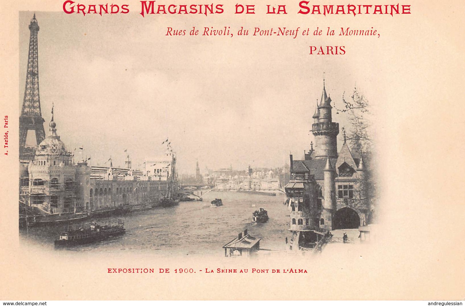 CPA Grands Magasins De La Samaritaine - Expositions De 1900 - La Seine Au Pont De L' Alma - Exhibitions