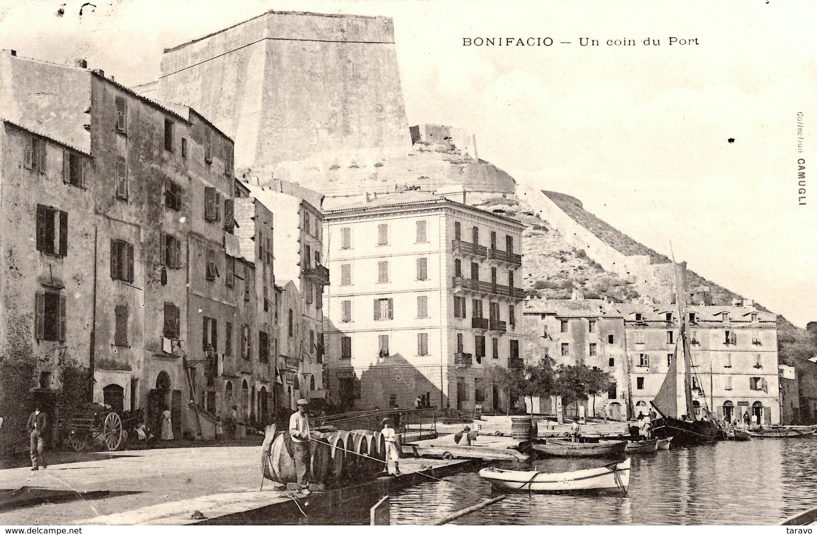 CORSE - BONIFACIO - Pêcheurs à La Ligne Dans Le Port - Tonneaux De Vin - Ed. Camugli - Other & Unclassified