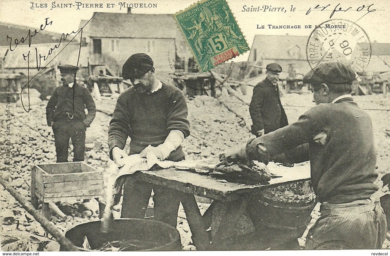 SPM  -- St PIERRE -- Le Tranchage De La Morue                                                  -- Bréhier - Saint-Pierre-et-Miquelon