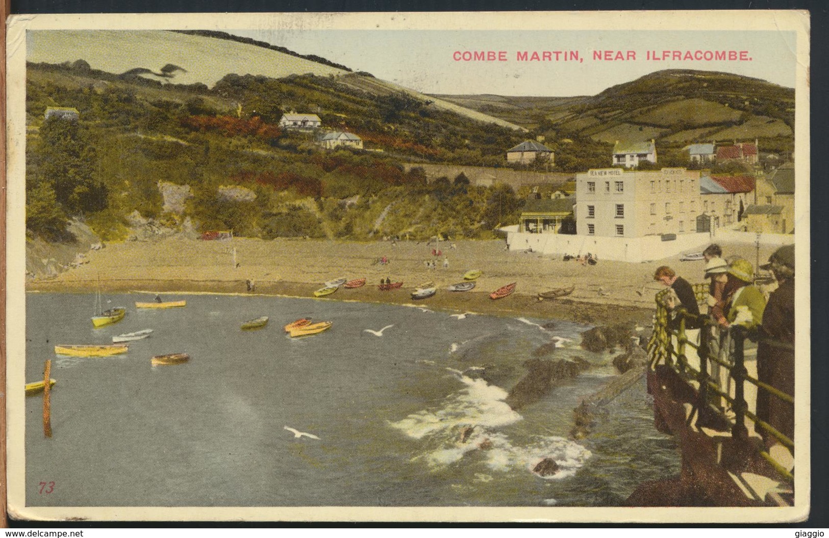 °°° 11695 - UK - COMBE MARTIN , NEAR ILFRACOMBE - 1937 With Stamps °°° - Ilfracombe