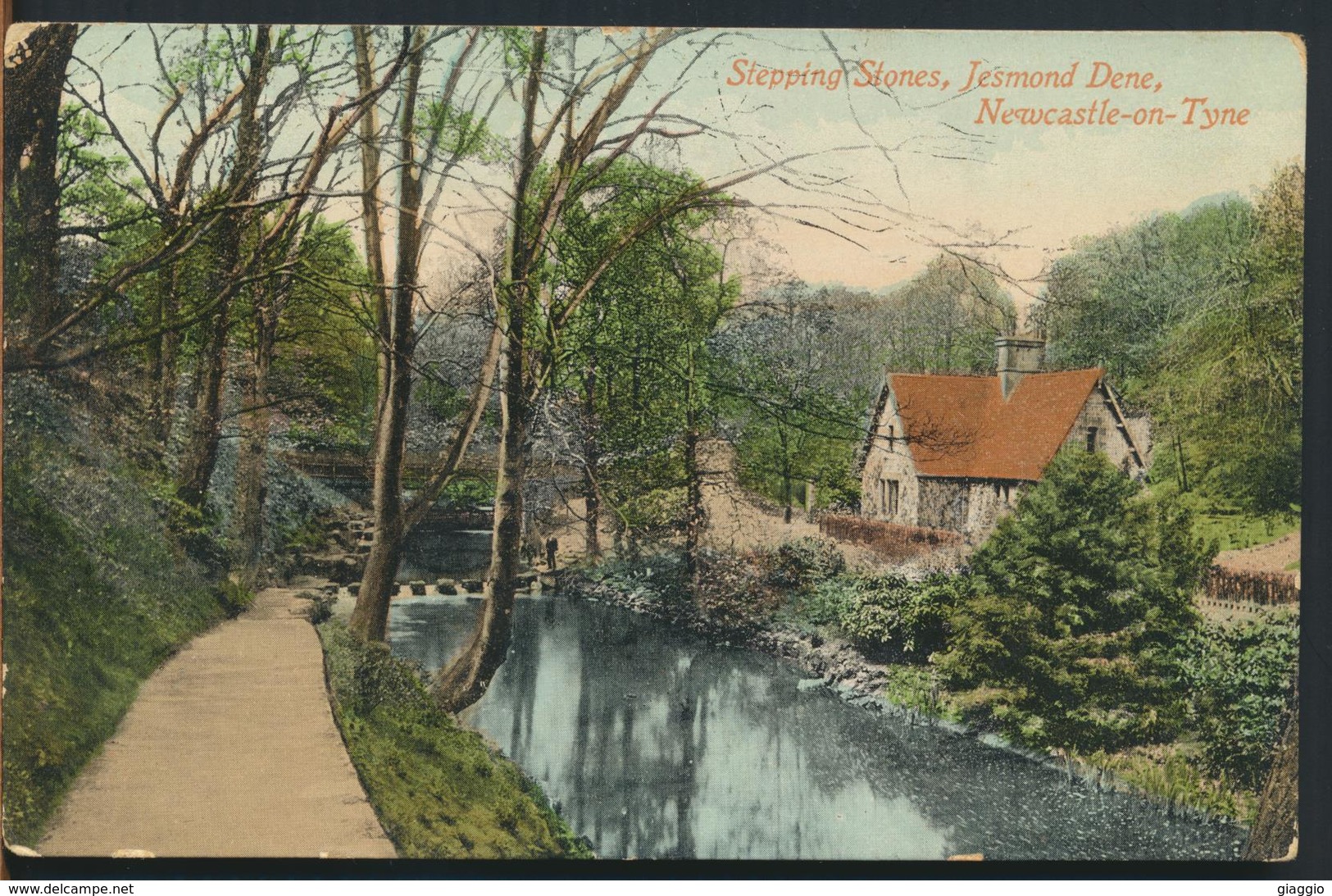 °°° 11704 - UK - STEPPING STONES , JESMOND DENE , NEWCASTLE ON TYNE - 1911 With Stamps °°° - Newcastle-upon-Tyne