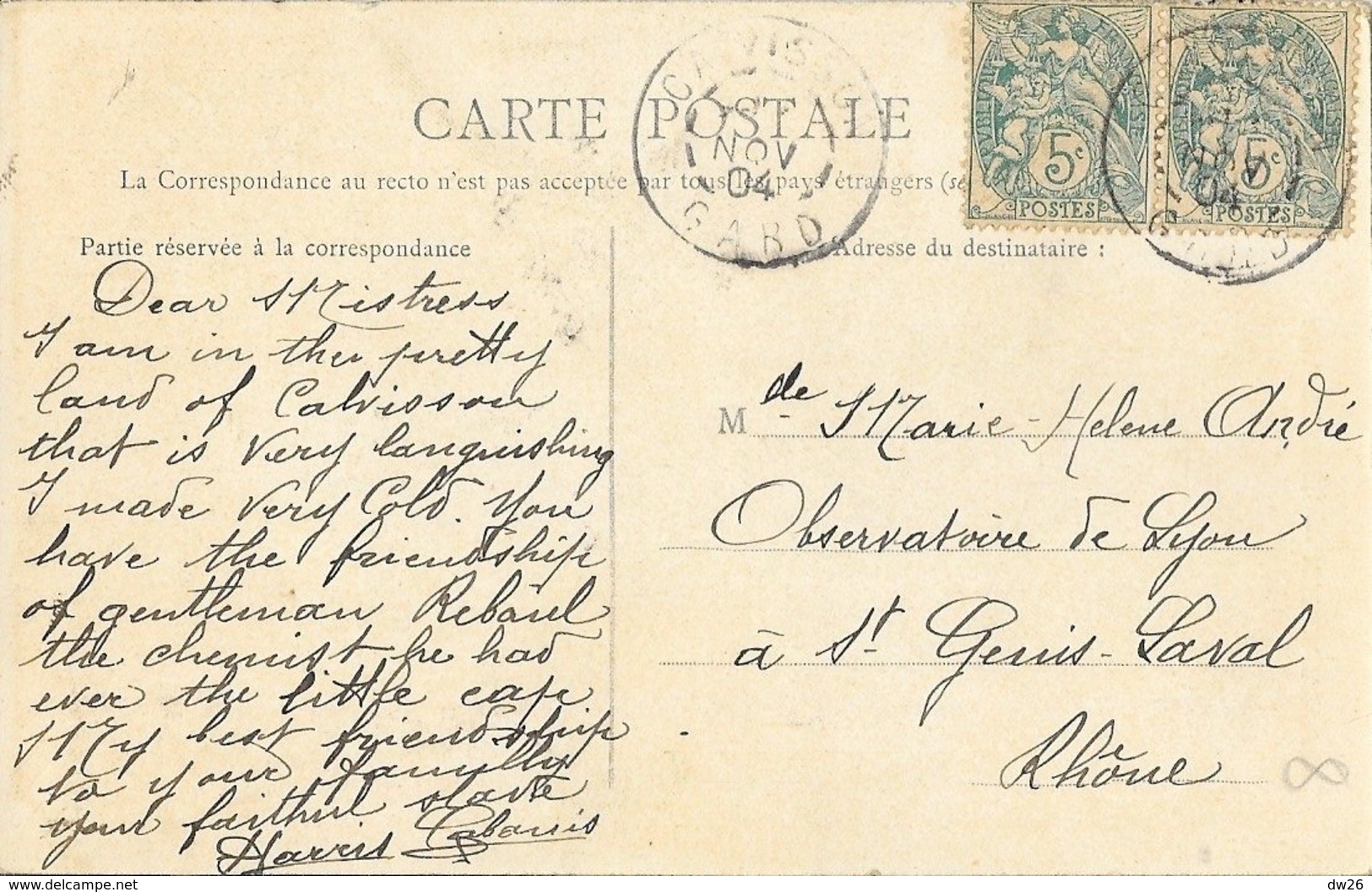 Calvisson (Gard) - L'Hôtel De Ville - Collection A.B.E.N. - Carte N° 655 - Andere & Zonder Classificatie