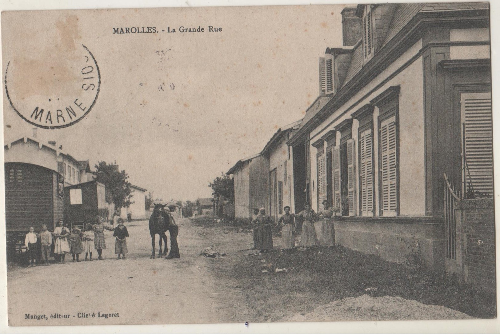 CPA 51. Marolles La Grande Rue - Autres & Non Classés