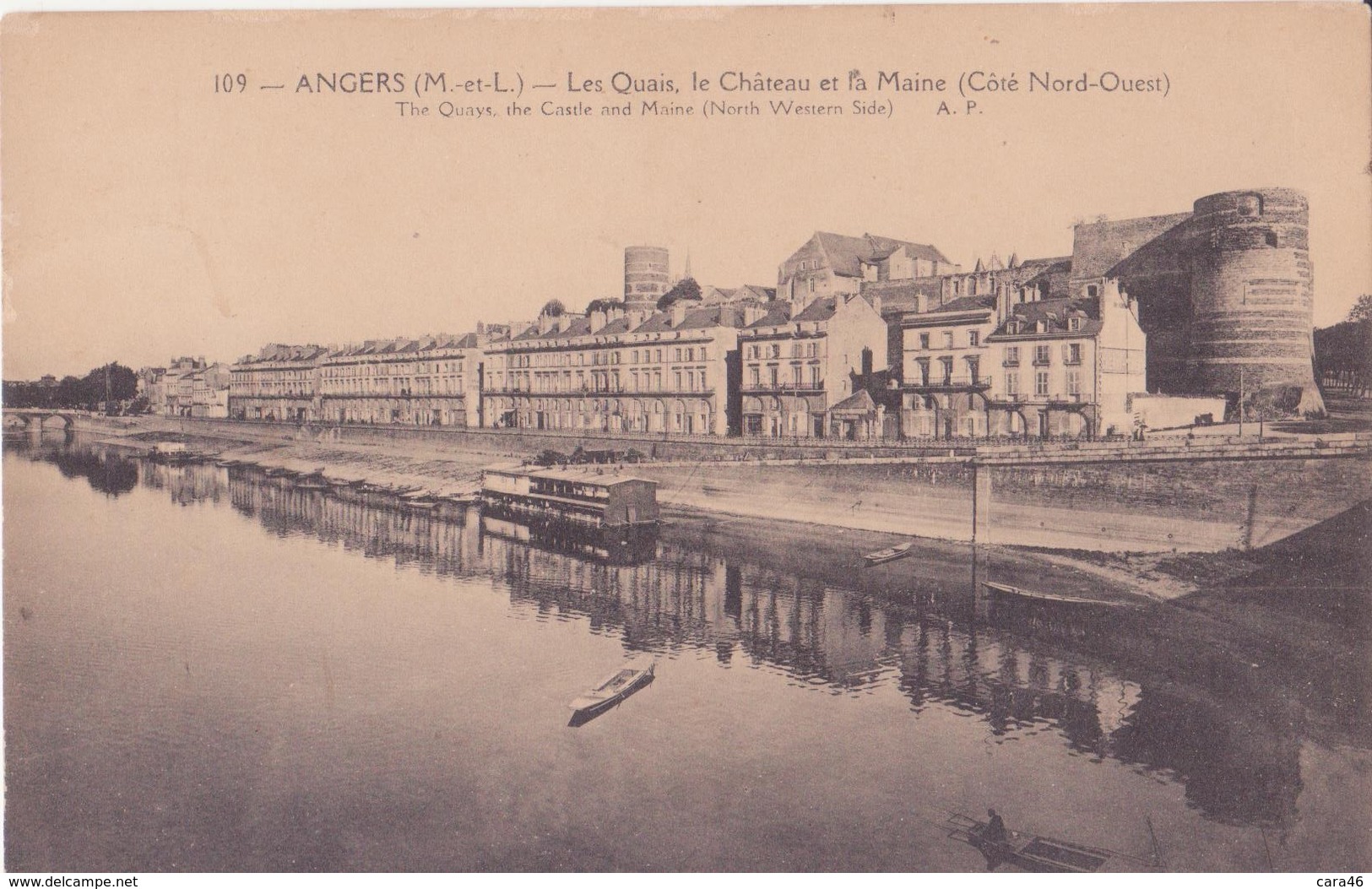 CPA  - 109. ANGERS Les Quais, Le Château Et La Maine - Angers