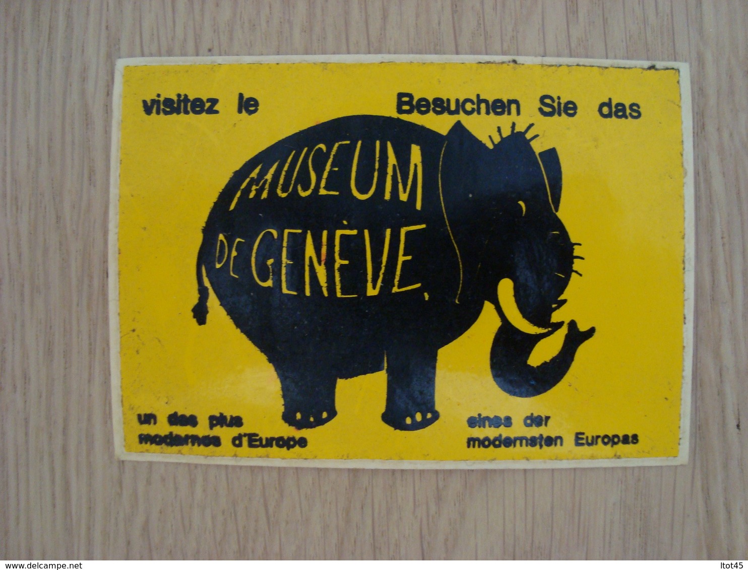 AUTOCOLLANT MUSEUM DE GENEVE - Stickers