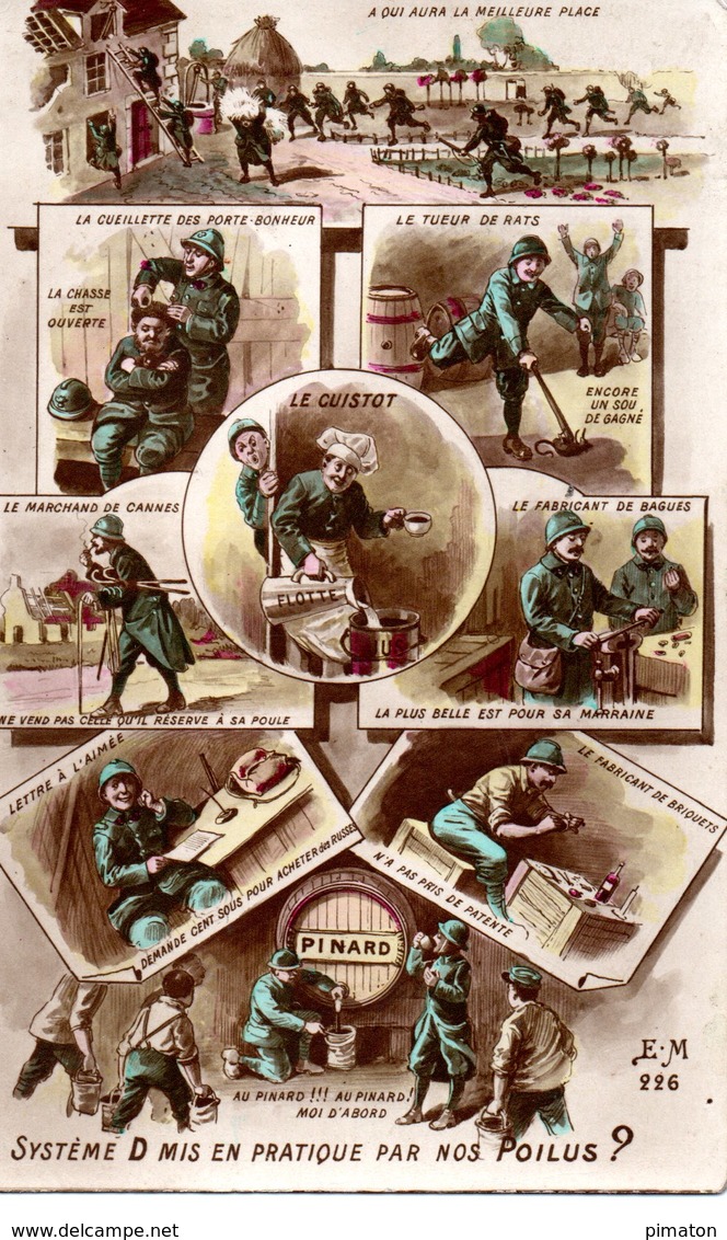 CPA Militaria Patriotique   SYSTEME D MIS EN PRATIQUE PAR NOS POILUS ? - Guerre 1914-18