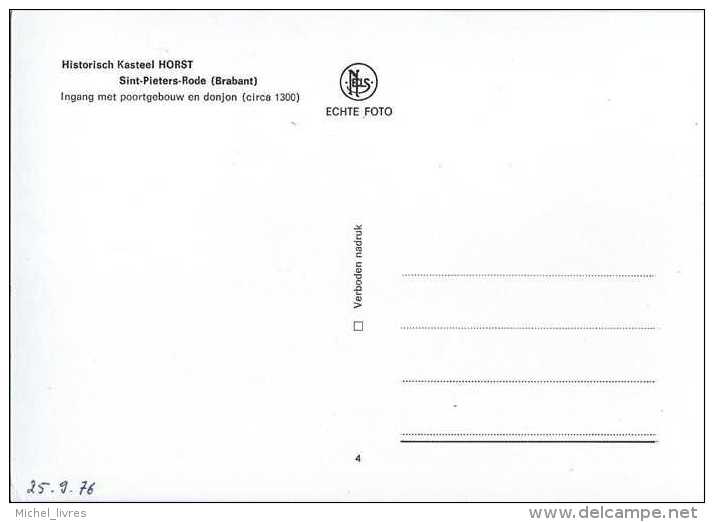 Sint-Pieters-Rode - Kasteel Horst - Ingang Met Poortgebouw En Donjon - Pas Circulé - TBE - Holsbeek  - VlB - Holsbeek