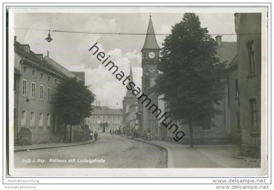 Selb - Rathaus - Ludwigskirche - Foto-AK - Selb