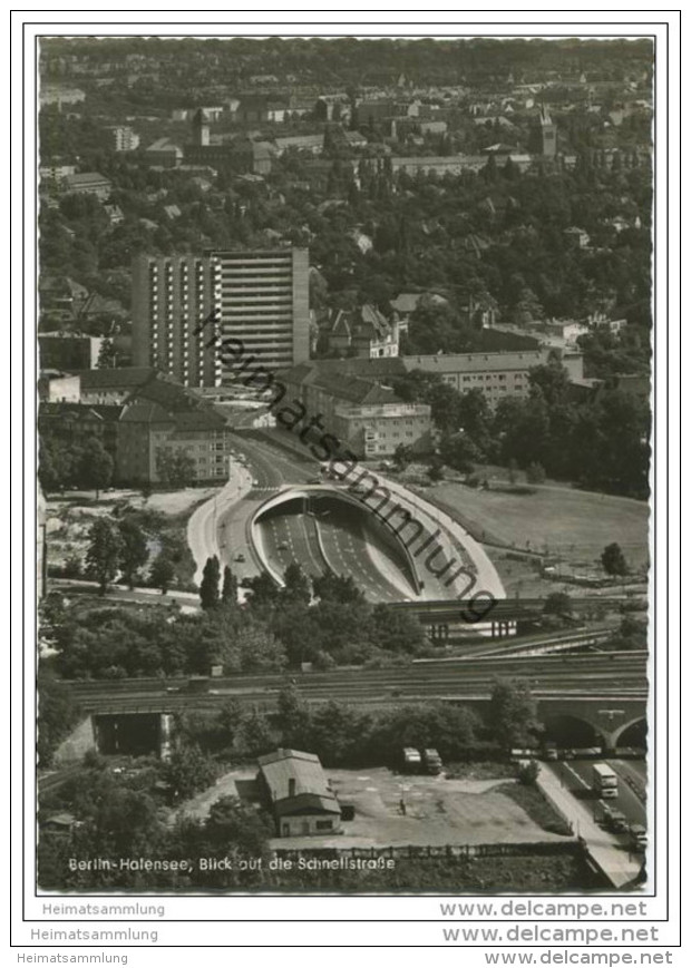 Berlin-Halensee - Blick Auf Die Schnellstrasse - Foto-AK Grossformat 1961 - Halensee