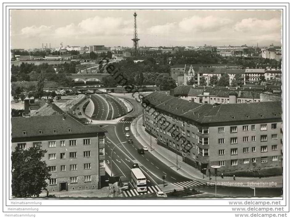 Berlin-Halensee - Schnellstrasse - Foto-AK Grossformat 1960 - Halensee