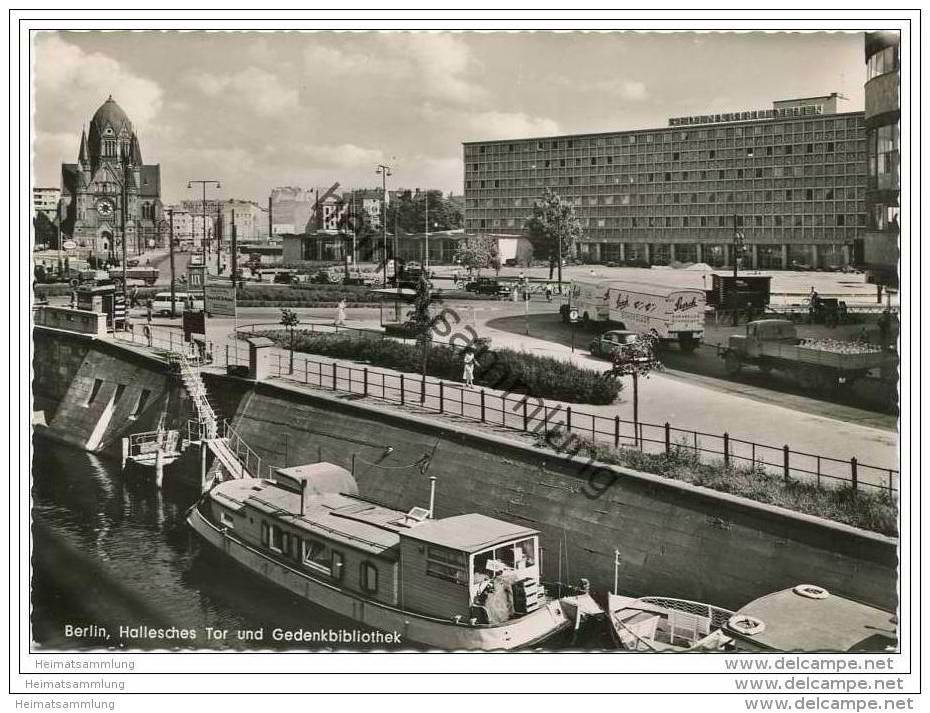 Berlin-Kreuzberg - Hallesches Tor Mit Gedenkbibliothek - Foto-AK Grossformat 1957 - Kreuzberg