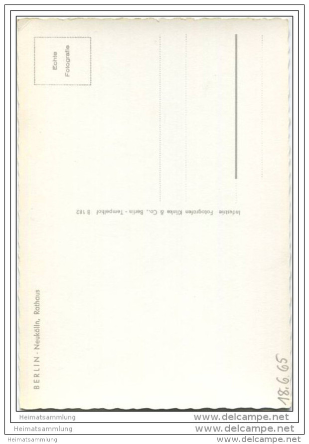 Berlin-Neukölln - Rathaus - Foto-AK Grossformat 60er Jahre - Neukoelln