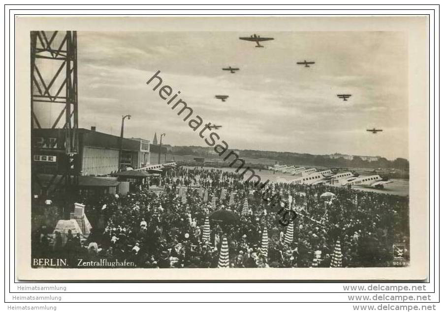 Berlin-Tempelhof - Zentral-Flughafen - Foto-AK 1933 - Tempelhof