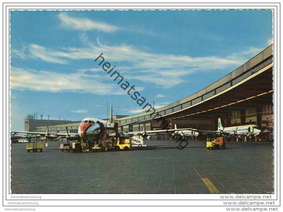 Berlin-Tempelhof - Zentralflughafen - AK Grossformat 60er Jahre - Tempelhof