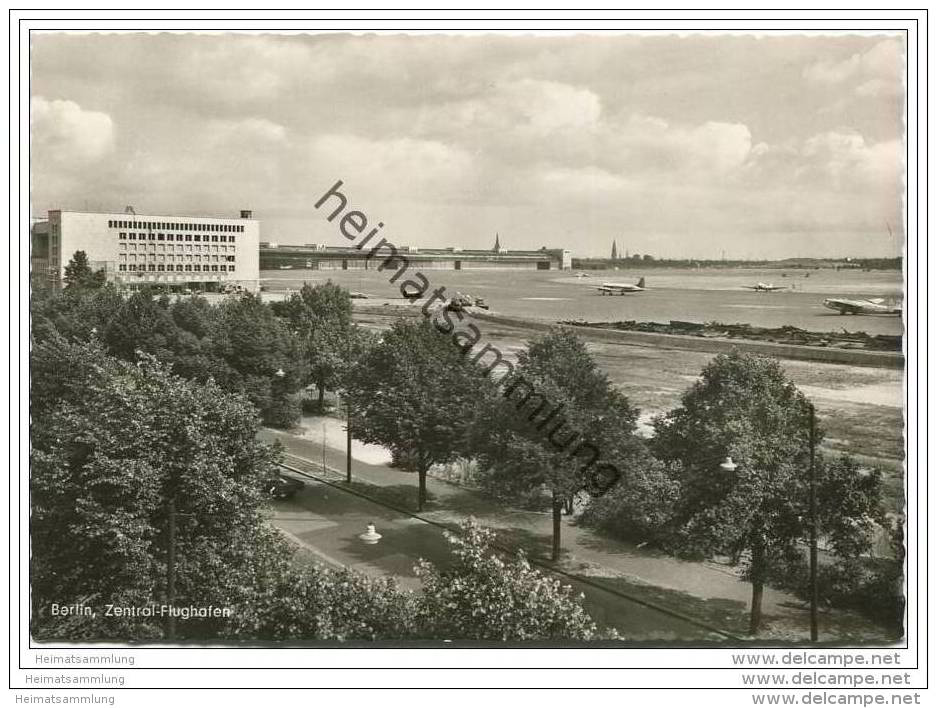 Berlin-Tempelhof - Zentral-Flughafen - Foto-AK Grossformat 60er Jahre - Tempelhof