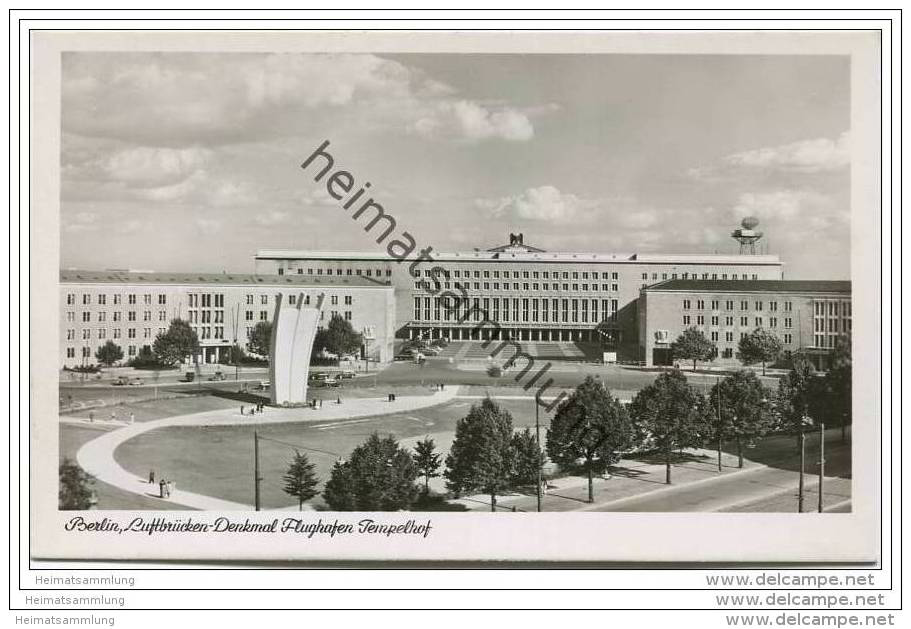 Berlin-Tempelhof - Luftbrückendenkmal 1951 - Foto-AK - Tempelhof