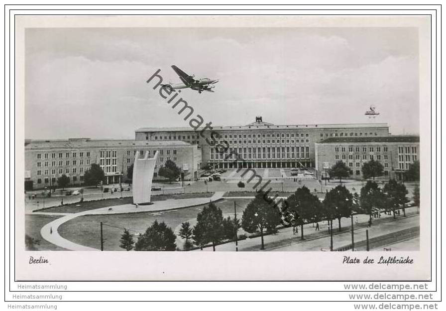 Berlin-Tempelhof - Platz Der Luftbrücke - Foto-AK 1952 - Tempelhof