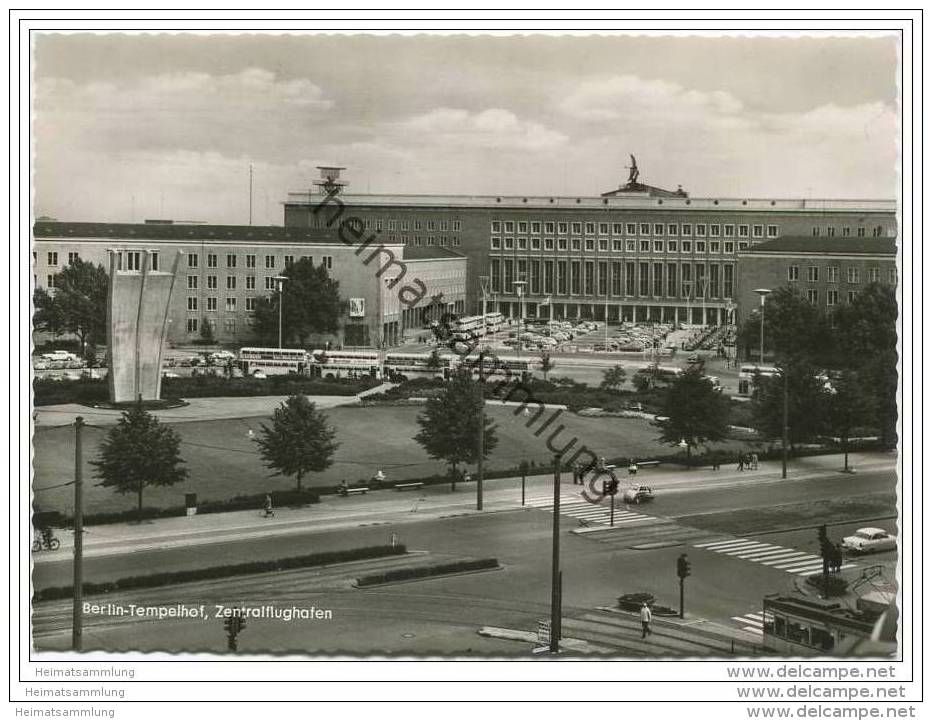 Berlin - Zentral-Flughafen - Foto-AK Grossformat - Tempelhof