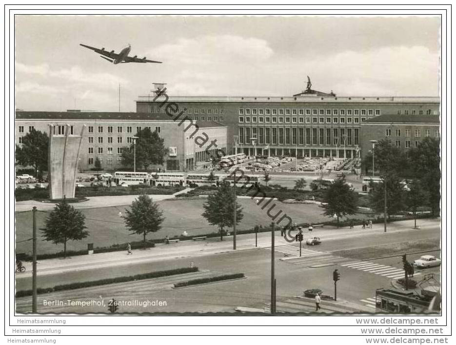 Berlin-Tempelhof - Zentralflughafen - Foto-AK Grossformat 60er Jahre - Tempelhof