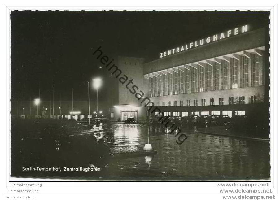 Berlin-Tempelhof - Zentralflughafen - Foto-AK 50er Jahre - Tempelhof