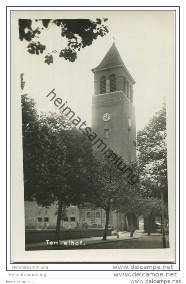 Berlin-Tempelhof - Glaubenskirche - Foto-AK 1935 - Tempelhof