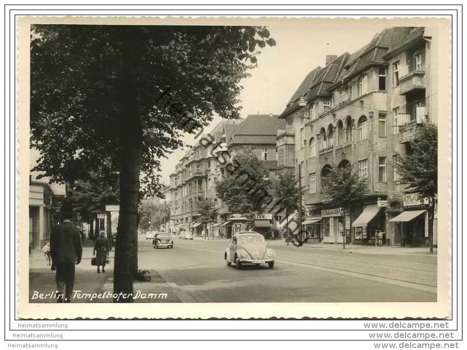 Berlin-Tempelhof - Tempelhofer Damm - Foto-AK Grossformat 50er Jahre Handabzug - Tempelhof