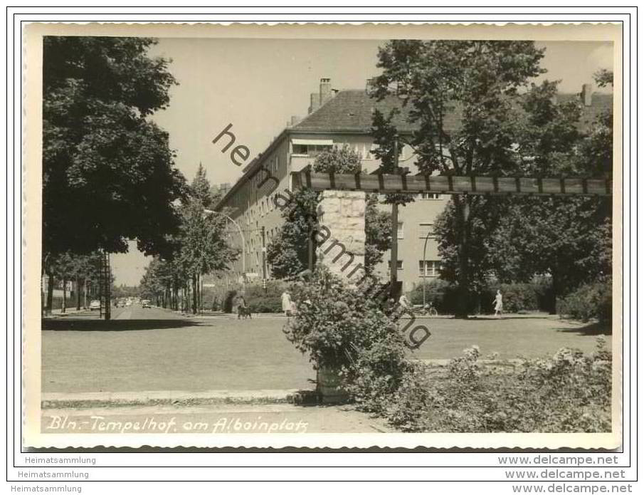 Berlin-Tempelhof - Alboinplatz - Foto-AK Grossformat Handabzug 60er Jahre - Tempelhof