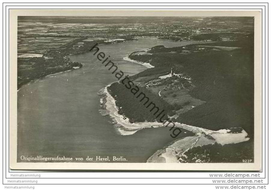 Berlin Grunewald - Havel - Foto-AK 1931 Fliegeraufnahme - Grunewald