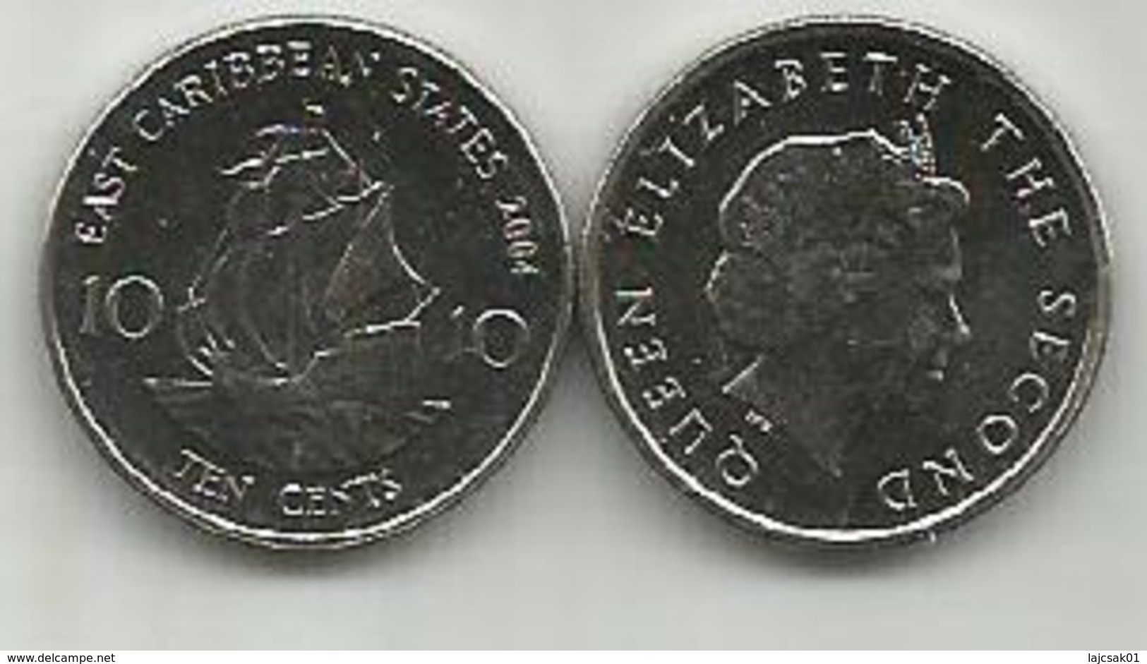 East Caribbean States 10 Cents 2004. High Grade - Caribe Oriental (Estados Del)