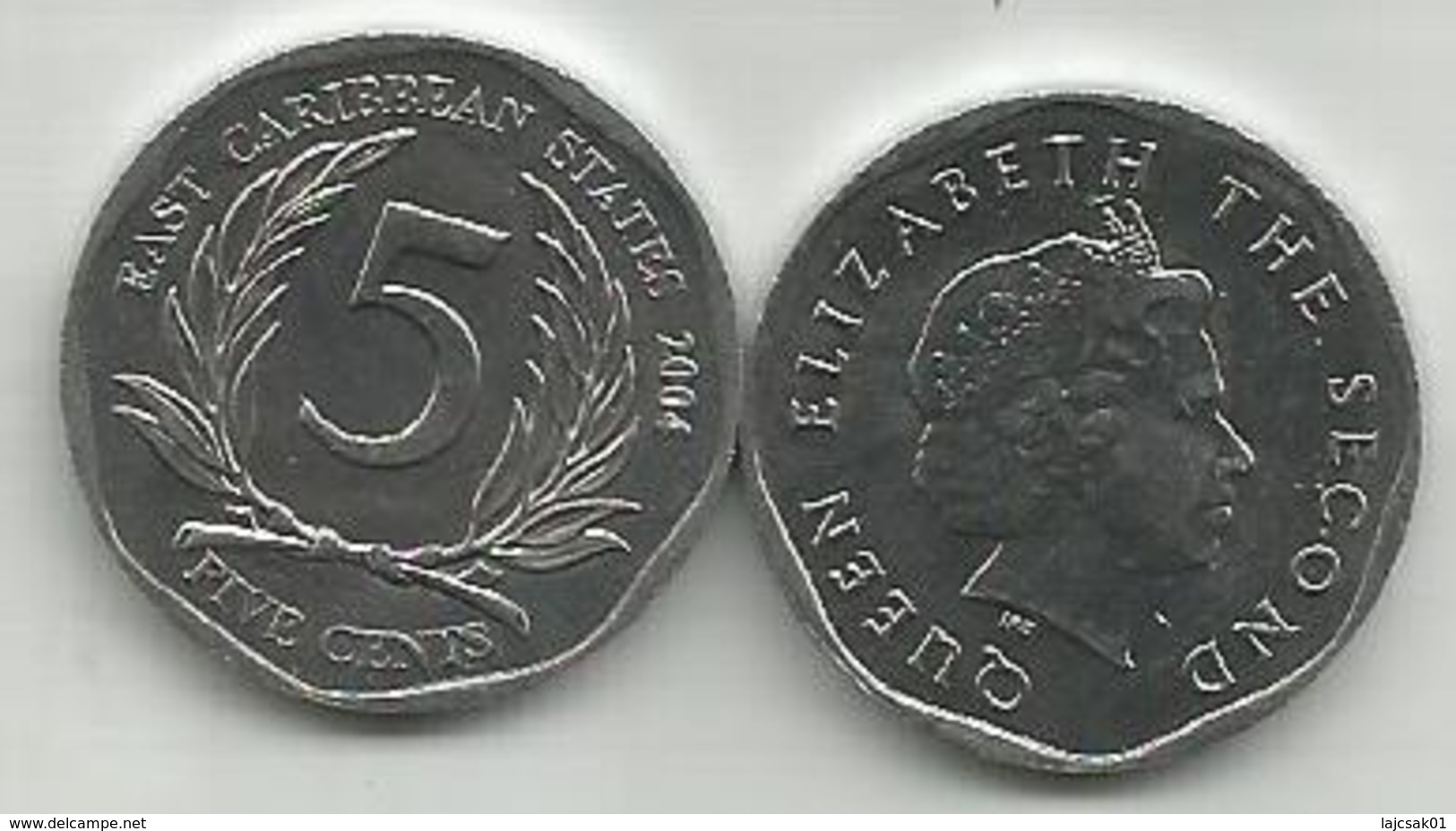 East Caribbean States 5 Cents  2004. High Grade - Caribe Oriental (Estados Del)