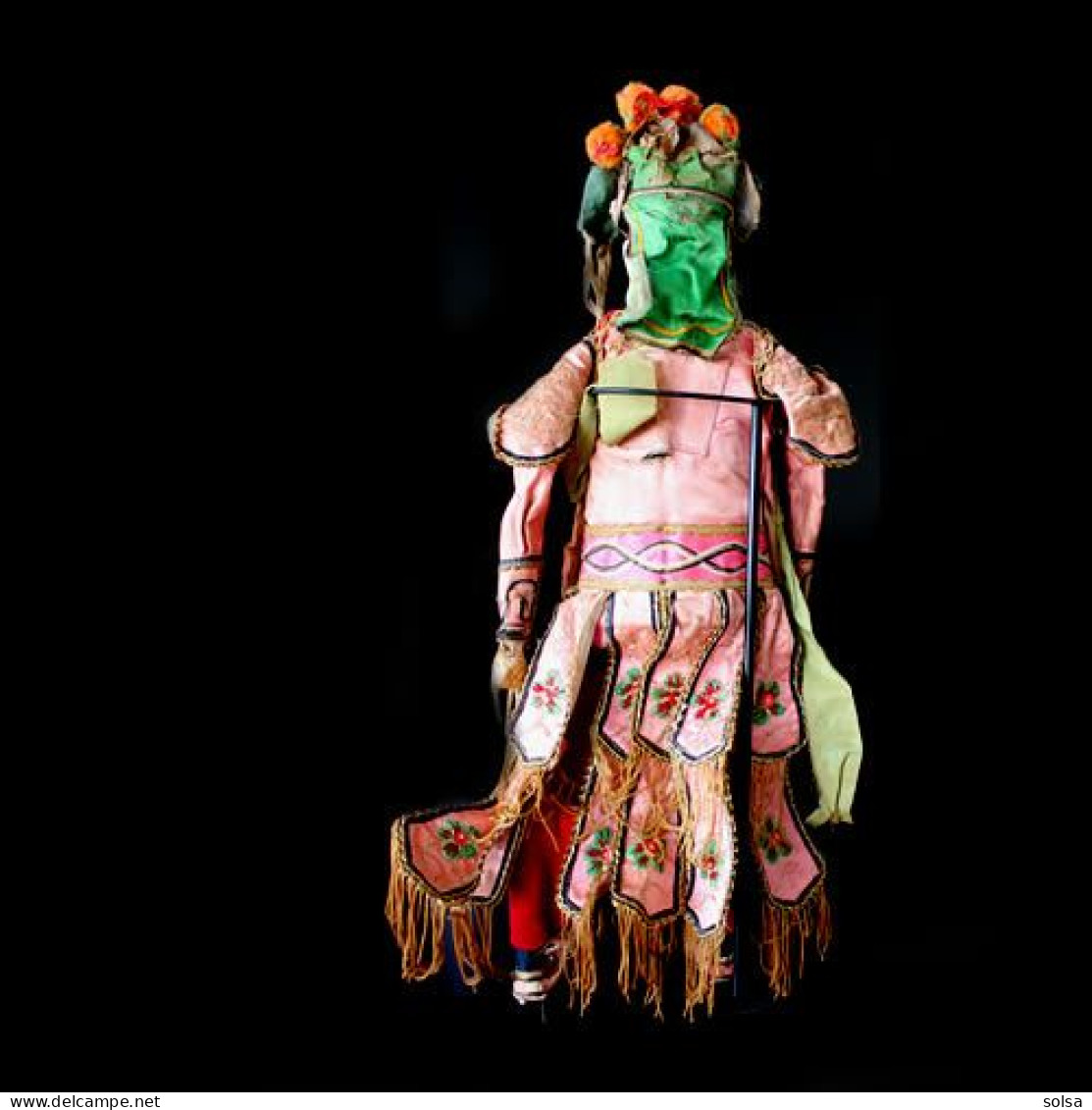 -Thiezi Kuilei, Ancienne Marionnette De Chine : Membre De La Famille Impériale /Old Chinese Puppet Imperial Court Member - Art Asiatique