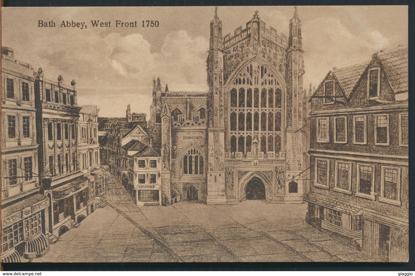 °°° 11716A - UK - BATH ABBEY , WEST FRONT 1750 - 1926 °°° - Bath