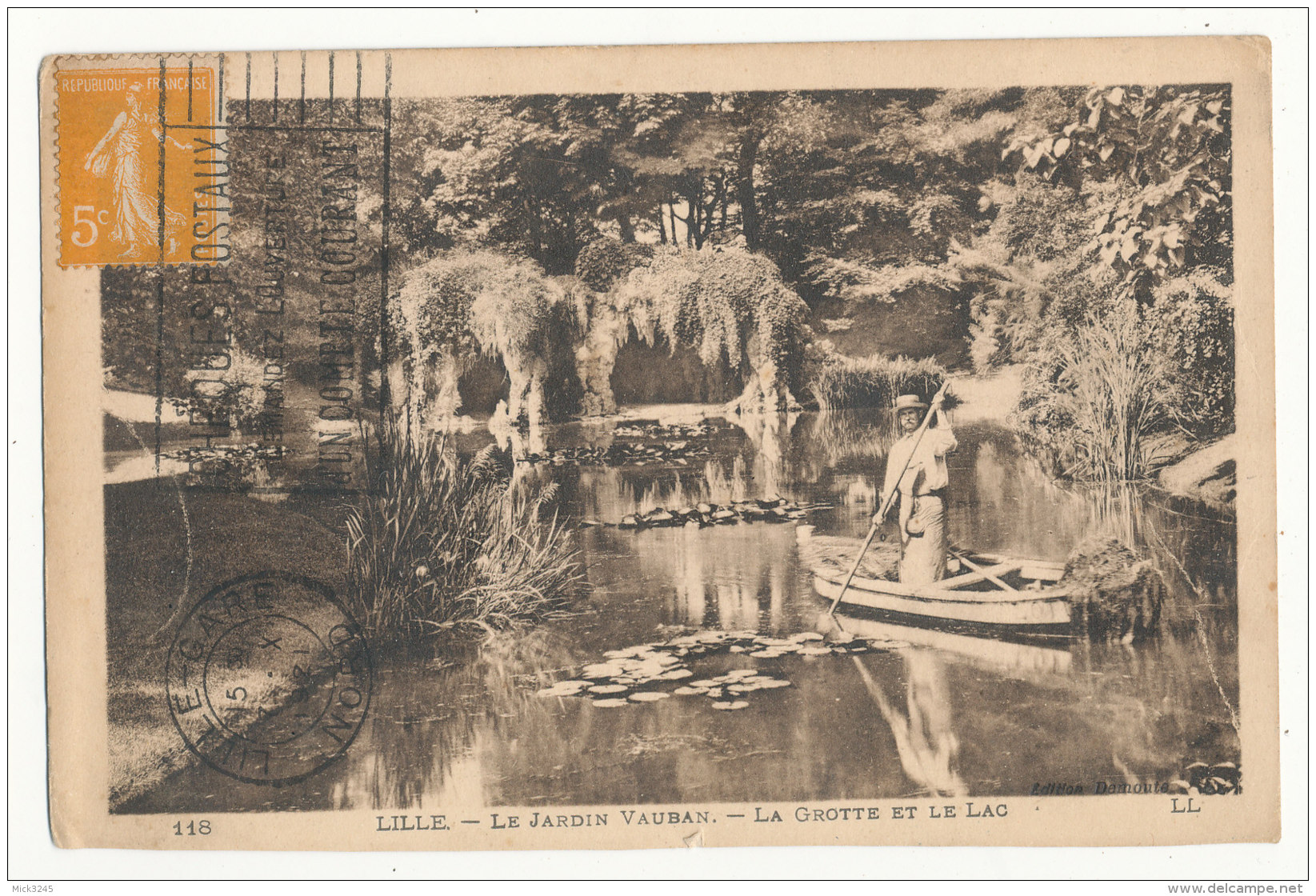 Lille - Le Jardin Vauban - La Grotte Et Le Lac - Lille