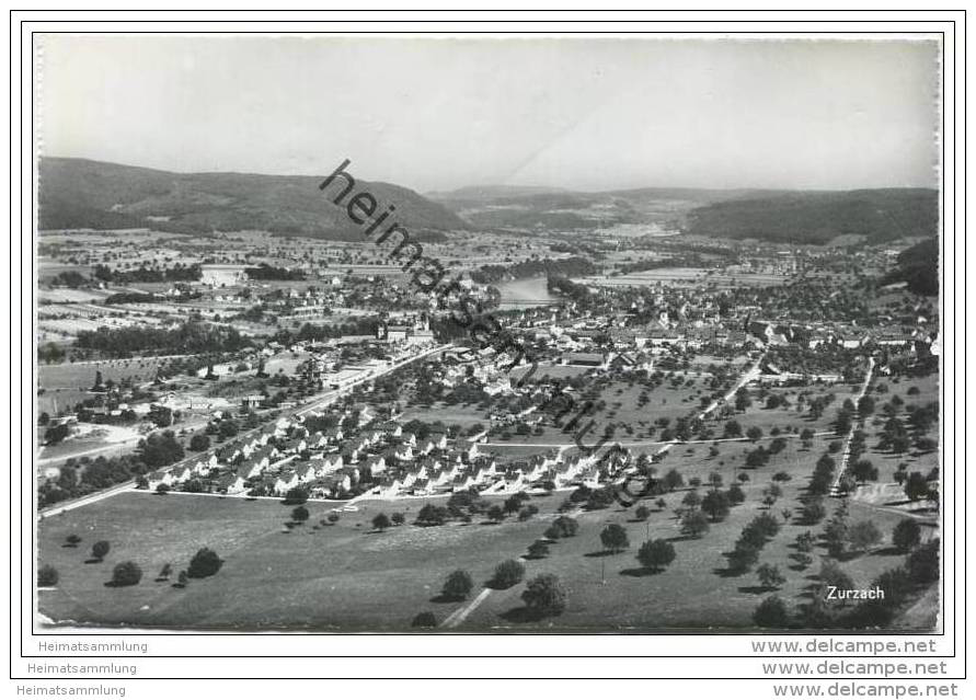 Zurzach - Foto- AK 50er Jahre - Flugaufnahme - Zurzach