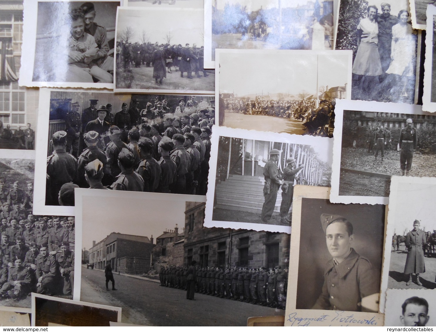 WW2 - postwar photo collection, Polish Forces. Album & loose, inc some Polish Forces Scotland, POW's, Personal.