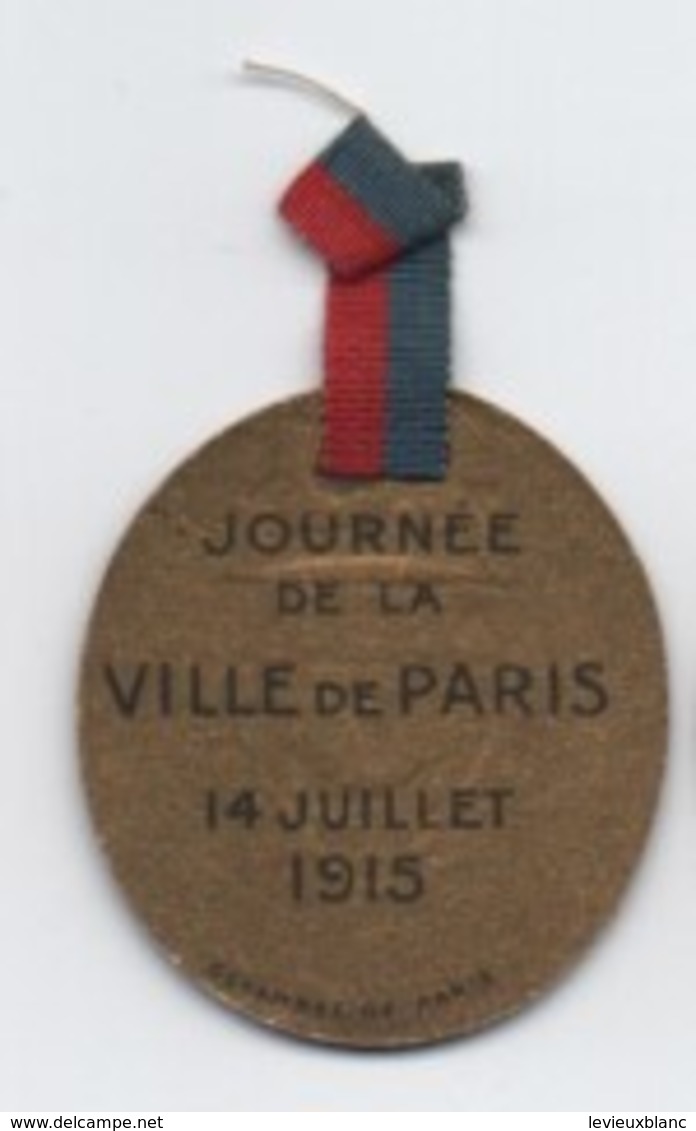 Insigne Carton/ Journée Nationale De Solidarité/Ville De PARIS/Devambez/ 1915     POIL193 - 1914-18