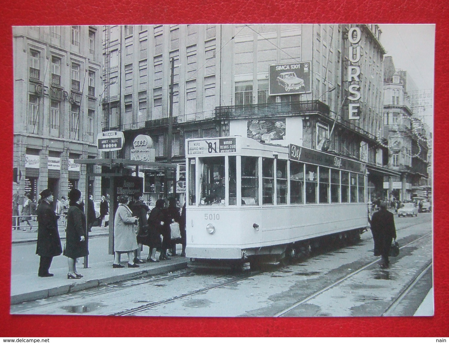 BELGIQUE - BRUXELLES - PHOTO 15X 10 - TRAM - TRAMWAY - LIGNE 81 - BOURSE MIDI... - Transporte Público