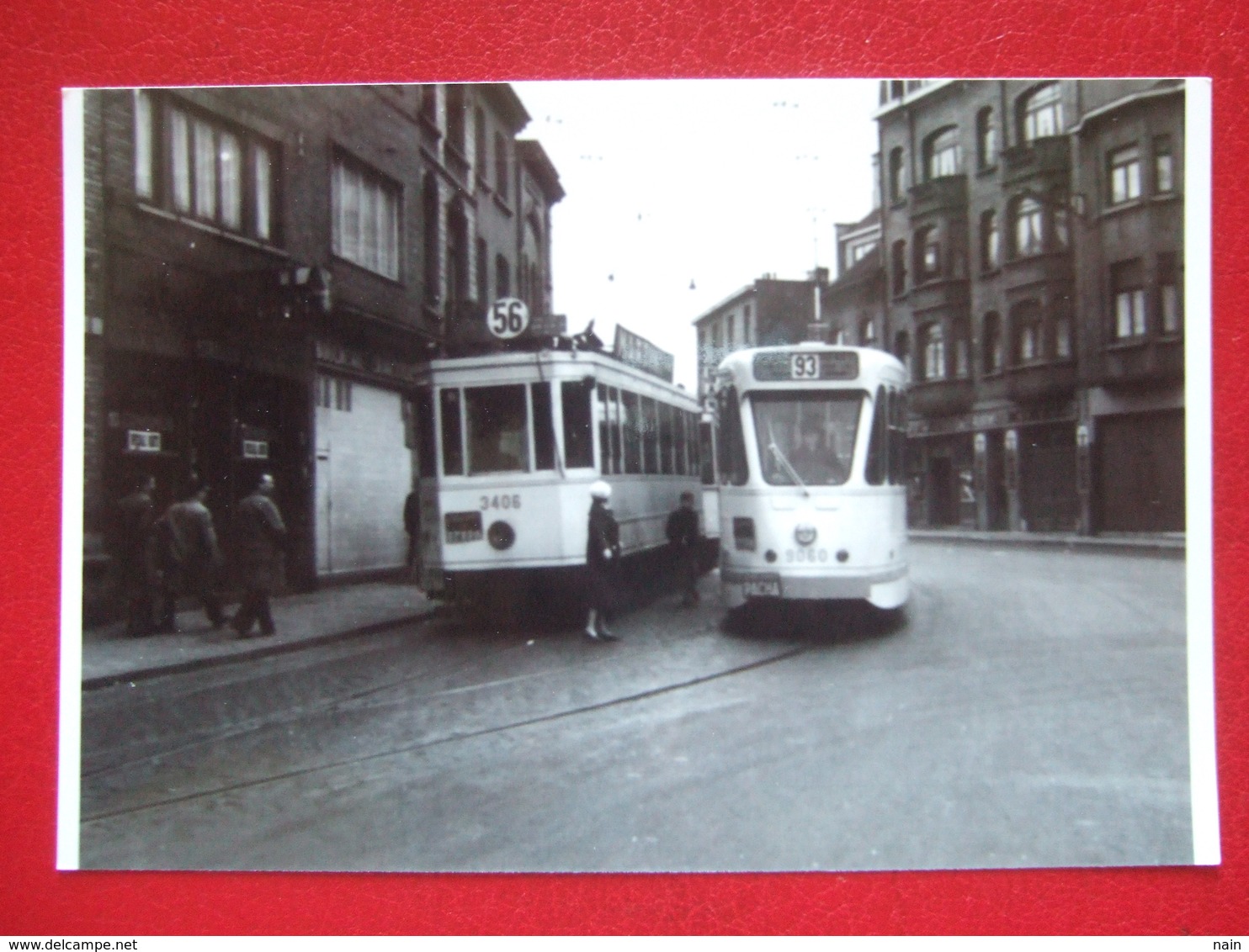 BELGIQUE - BRUXELLES - PHOTO 15X 10 - TRAM - TRAMWAY - LIGNE 56 ET 93 - - - Transport Urbain En Surface